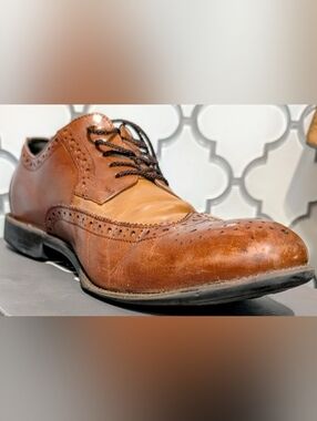 Stacy Adams Men’s Brown Leather Wingtip Oxfords